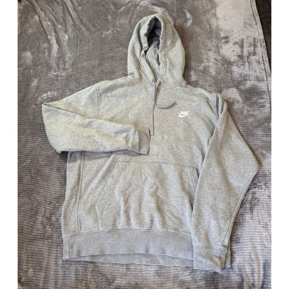 Nike Sportswear Club Fleece Hoodie Gray BV2654-063 Mens Large - Picture 1 of 7